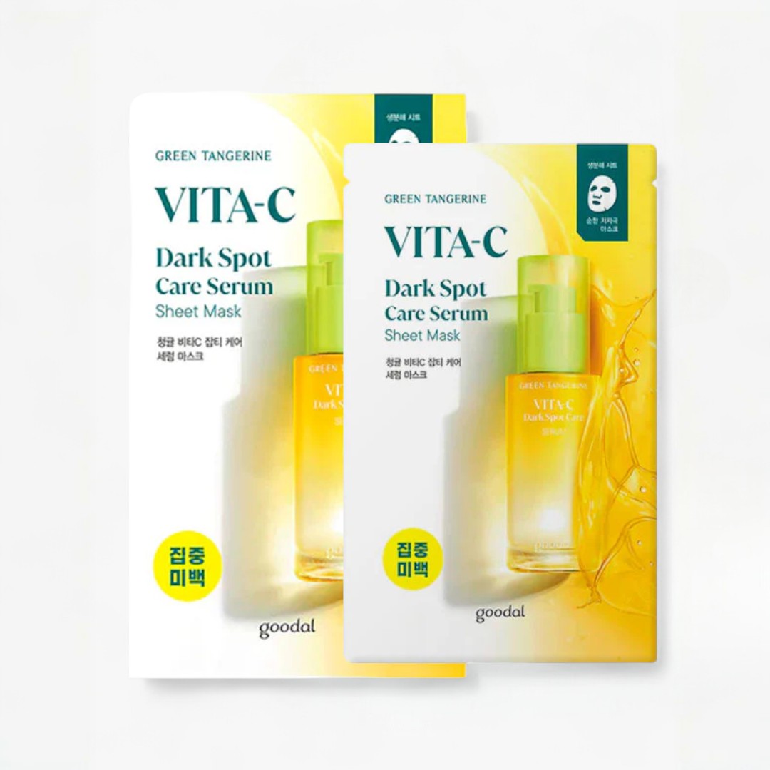 goodal Green Tangerine Vita C Dark Spot Care Serum Sheet Mask 28g goodal
