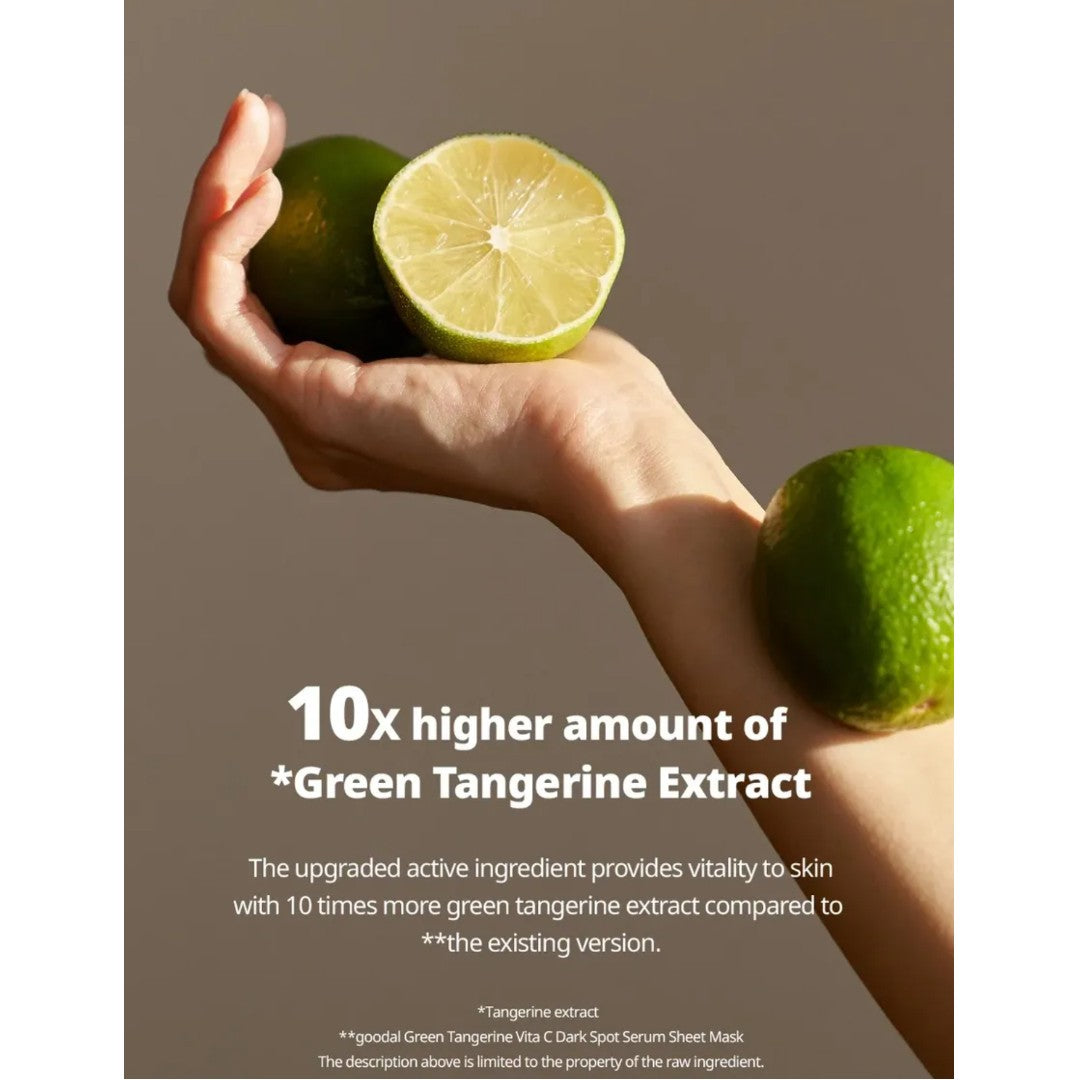 goodal Green Tangerine Vita C Dark Spot Care Serum Sheet Mask 28g goodal