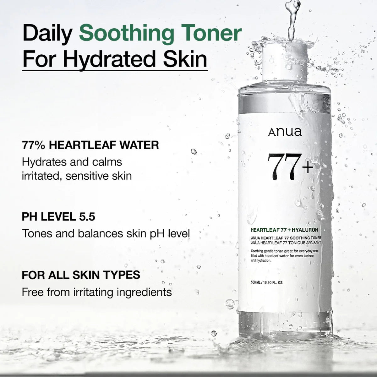 Anua Heartleaf 77 Soothing Toner – skincare | Korean Skincare Canada - VGLE