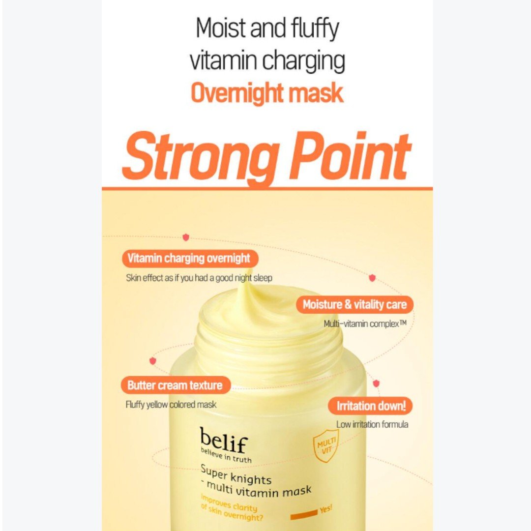 belif Super Knights Multi Vitamin Mask 75ml – Skin Care | Korean Skincare Canada - VGLE