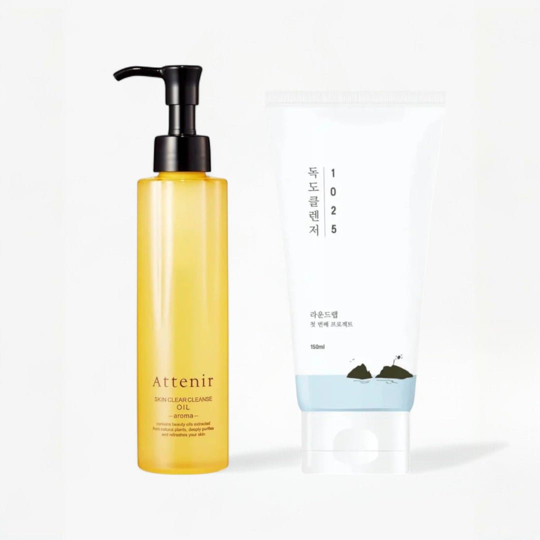 Double Cleanse Set - Attenir & Round Lab – Bundles | Korean Skincare Canada - VGLE