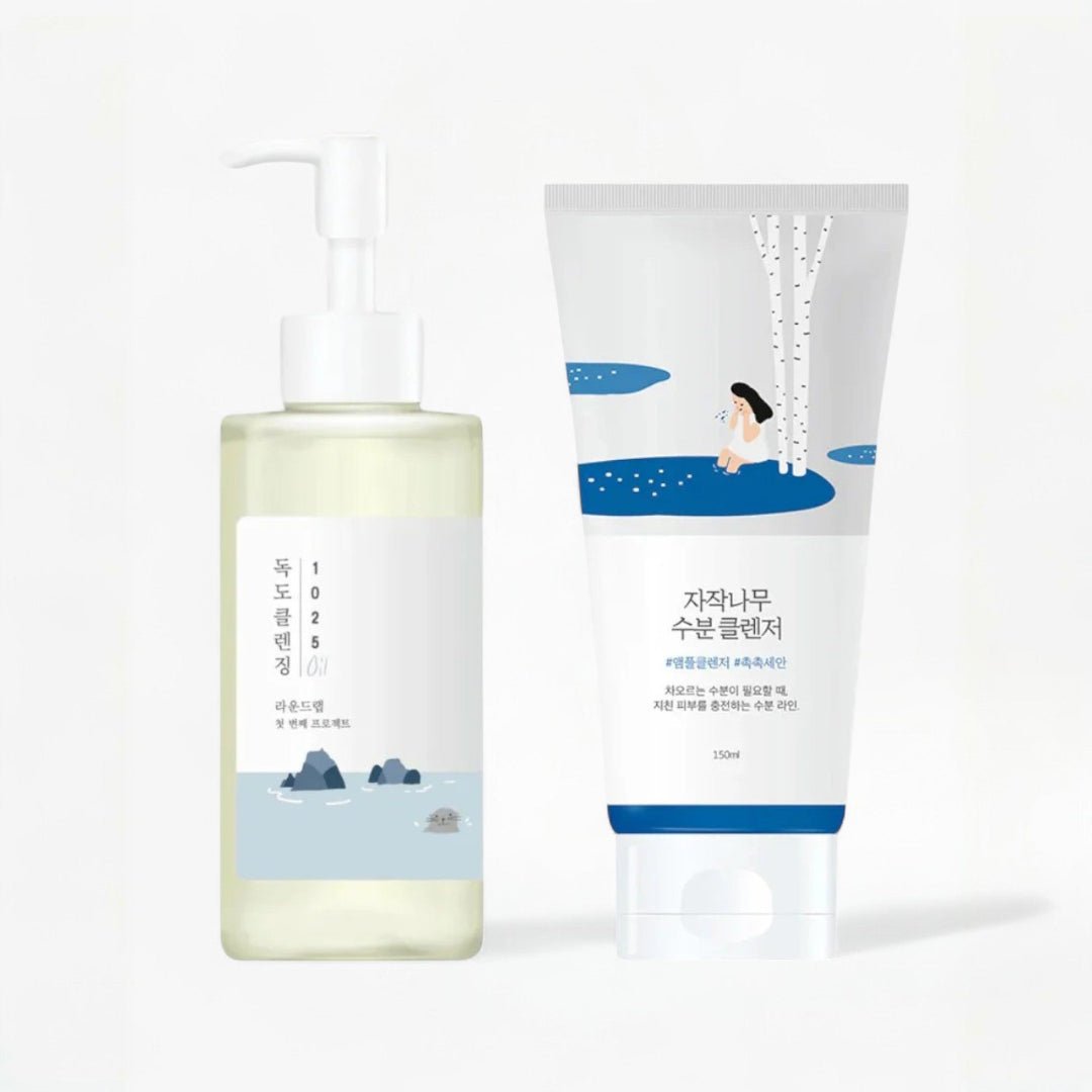 Double Cleanse Set - Round Lab & Birch Tree – Bundles | Korean Skincare Canada - VGLE