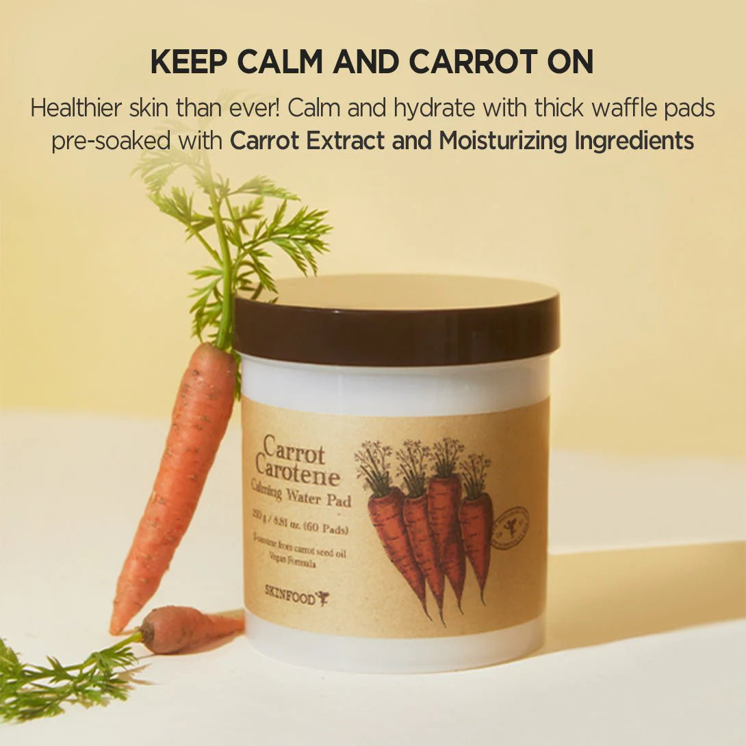 Skinfood Carrot Carotene Calming Water Pad 250ml / 60pads – Toner Pad | Korean Skincare Canada - VGLE