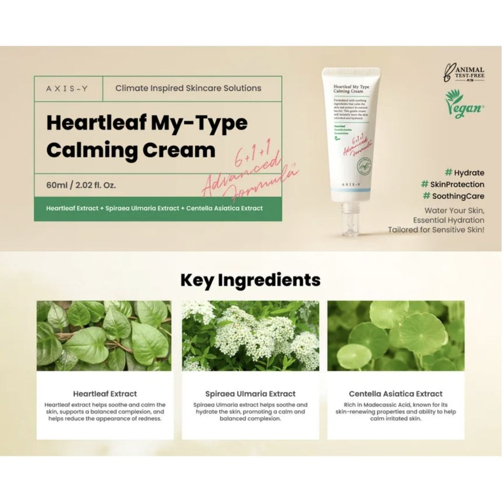 Axis-y Heartleaf My-Type Calming Cream 60ml Axis-y