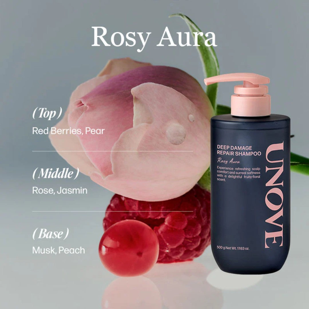 Unove Deep Damage Repair Shampoo 500ml - Rosy Aura Unove