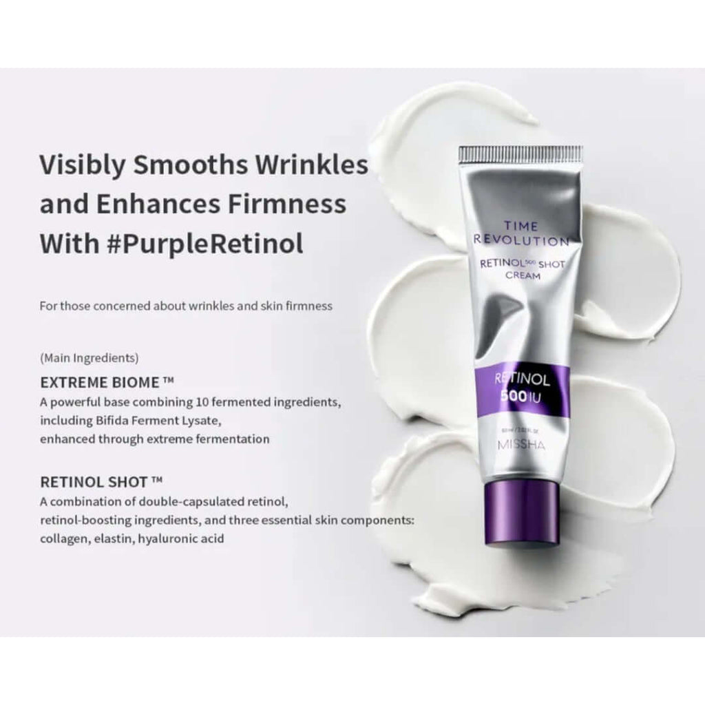 MISSHA Time Revolution Retinol 500 Shot Cream 60ml VGLE Studios