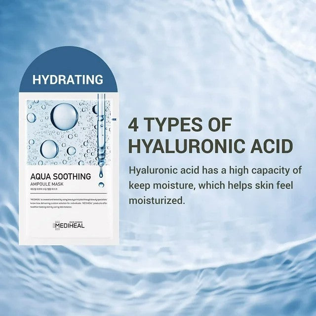 Mediheal Aqua Soothing Ampoule Mask 25ml - 1 BOX / 10 PCS MEDIHEAL