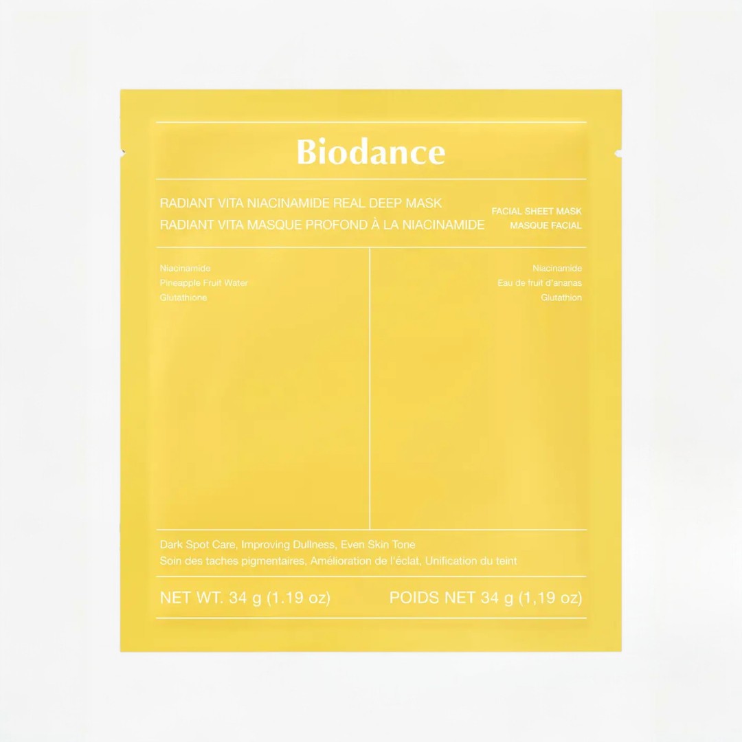 Biodance Radiant Vita Niacinamide Real Deep Mask - Brightening & Dark Spot Care Biodance
