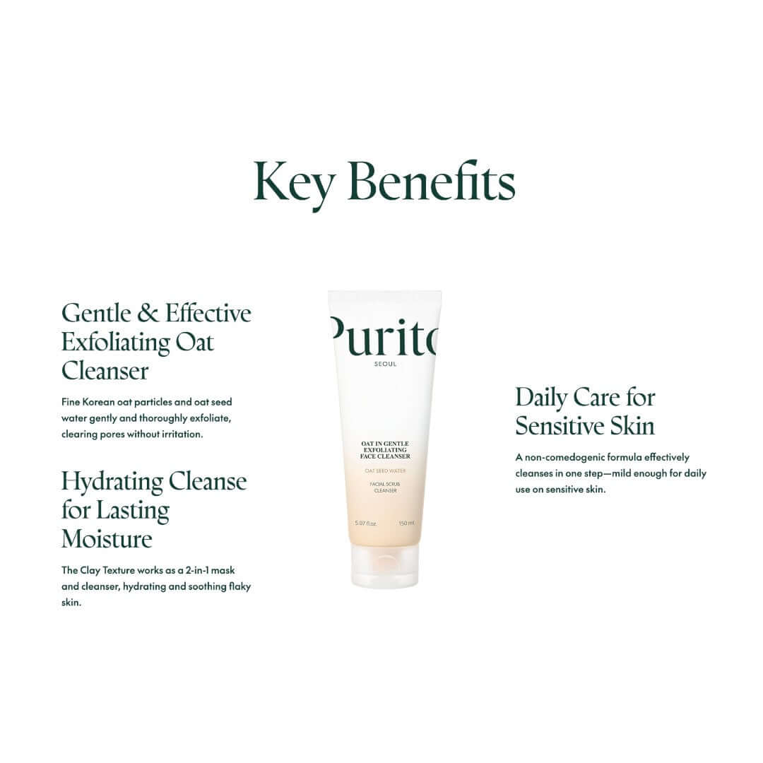 Purito Oat-in Gentle Exfoliating Face Cleanser 150ml Purito Seoul