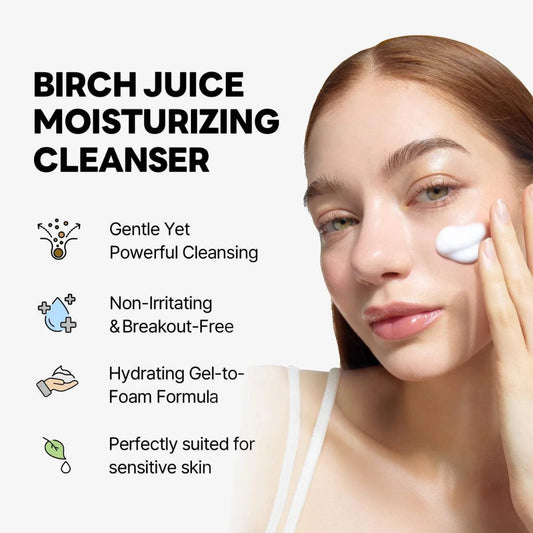 ROUND LAB Birch Juice Moisturizing Cleanser 150ml (Water Gel). A gentle, hydrating gel cleanser with birch juice to cleanse, soothe, and refresh skin daily. montreal
