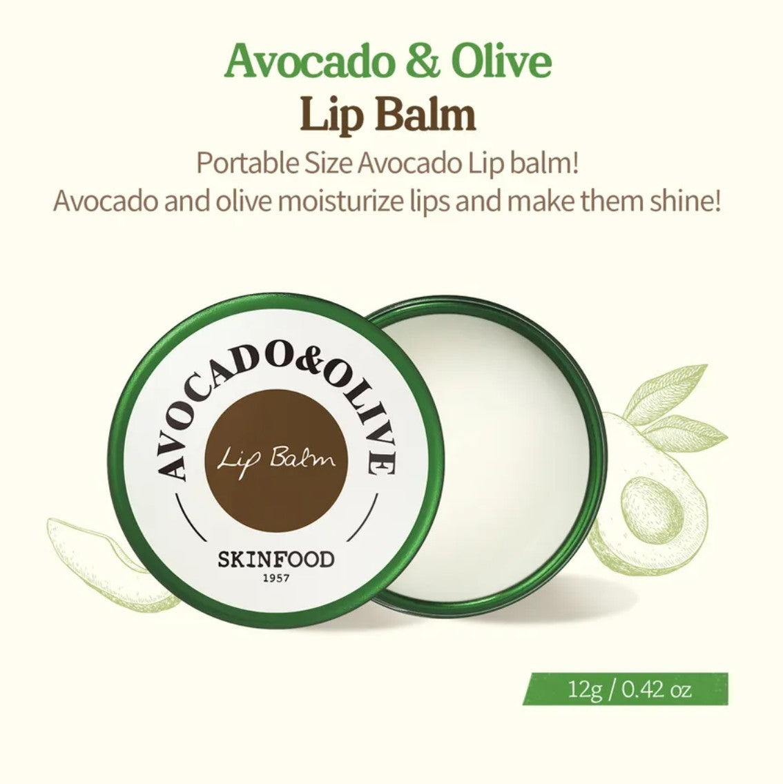 SKINFOOD Avocado & Olive Lip Balm 12g SKINFOOD