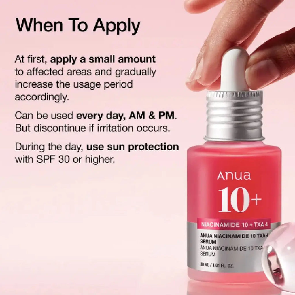 ANUA - NIACINAMIDE 10%+TXA 4% Serum – Face Serum | Korean Skincare Canada - VGLE