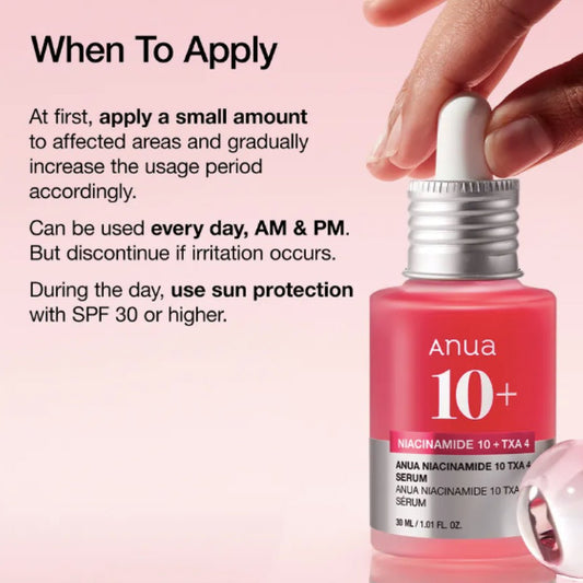 ANUA - NIACINAMIDE 10%+TXA 4% Serum – Face Serum | Korean Skincare Canada - VGLE