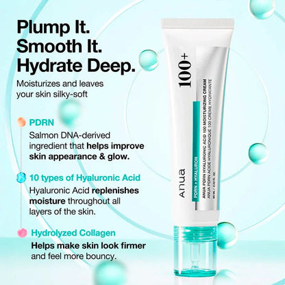 Anua PDRN Hyaluronic Acid 100 Moisturizing Cream 60ml – Skin Care | Korean Skincare Canada - VGLE