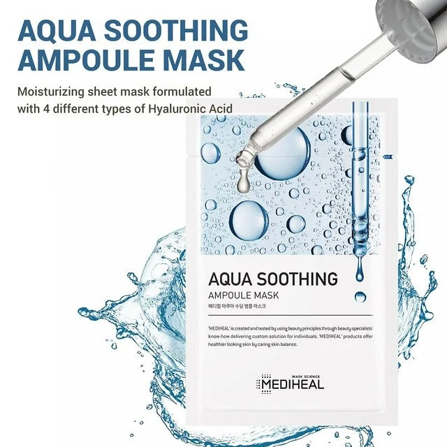 Mediheal Aqua Soothing Ampoule Mask 25ml - 1 BOX / 10 PCS MEDIHEAL