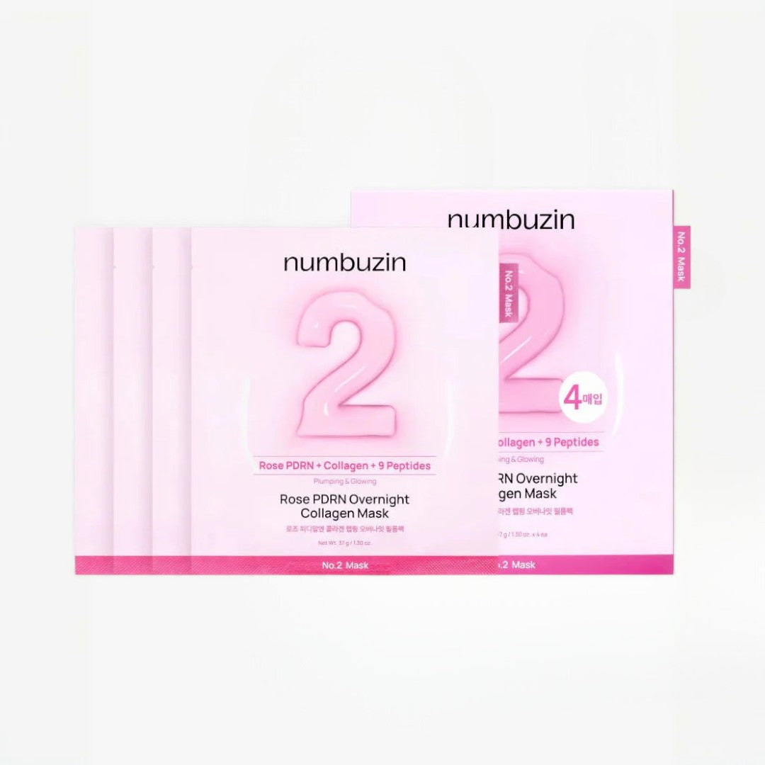 numbuzin No.2 Rose PDRN Overnight Collagen Mask 4pcs numbuzin