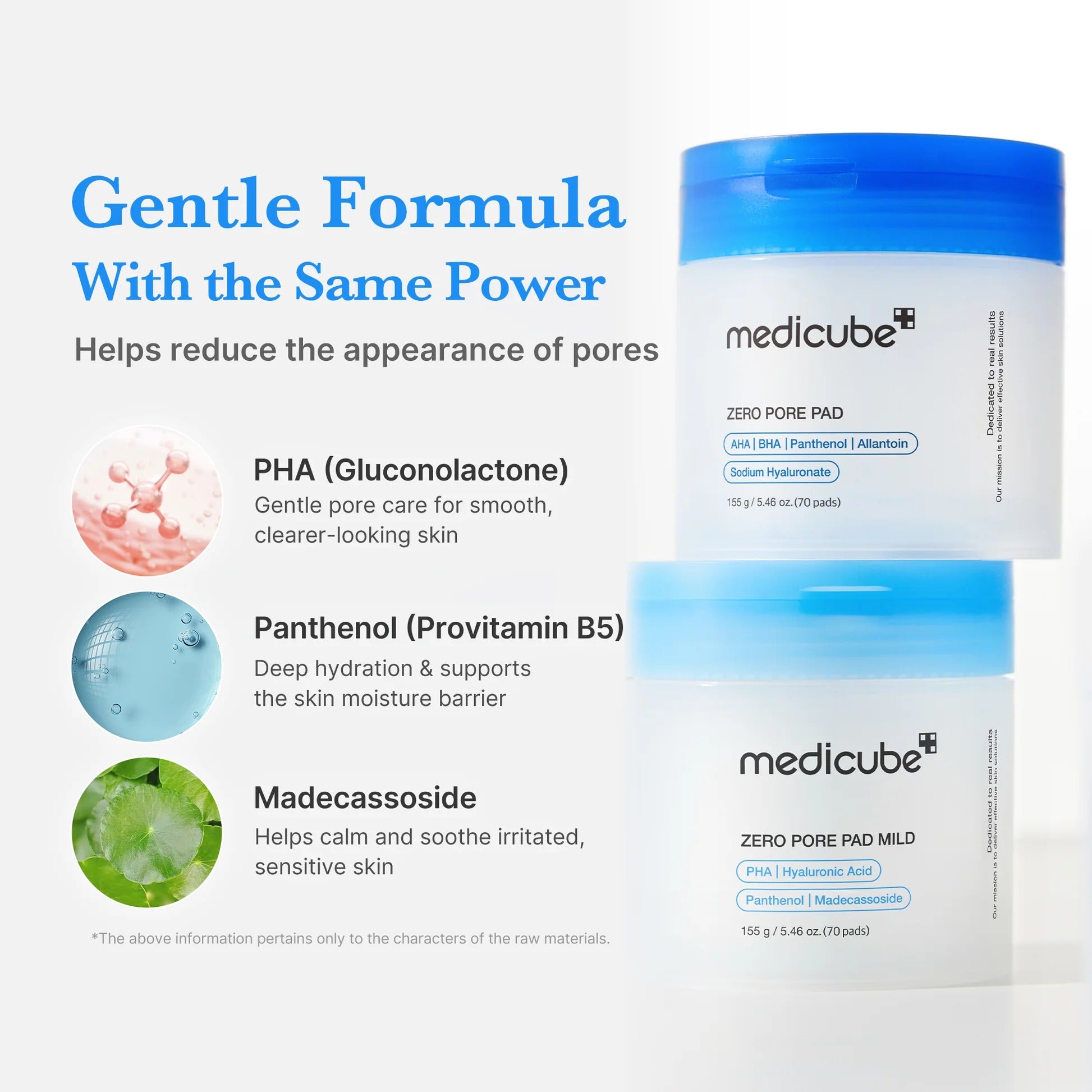 medicube Zero Pore Madecassoside Pads (Mild) medicube