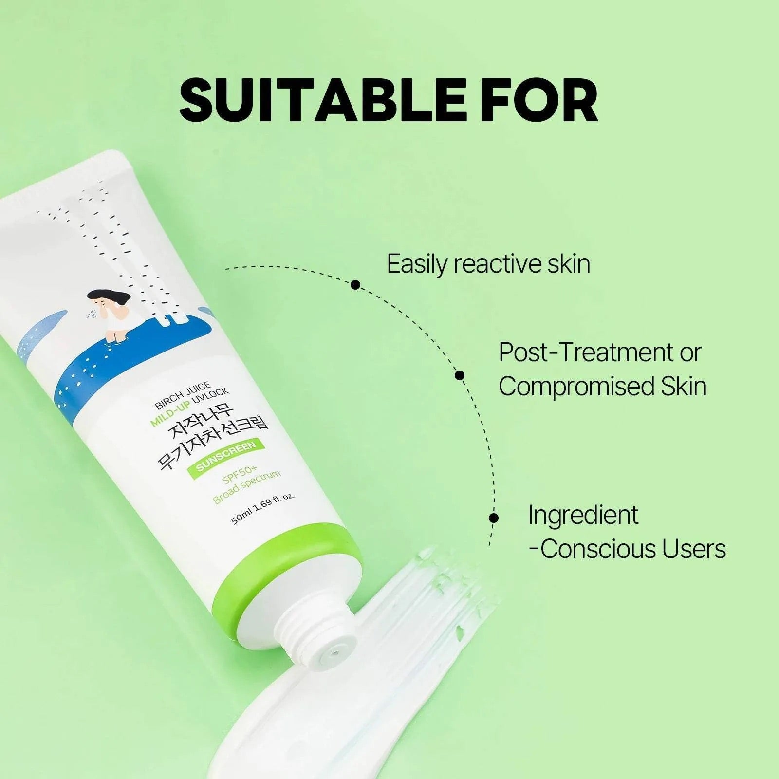 Round Lab Birch Mid-Up UV.LOCK Sunscreen 50ml SPF50+ Round Lab
