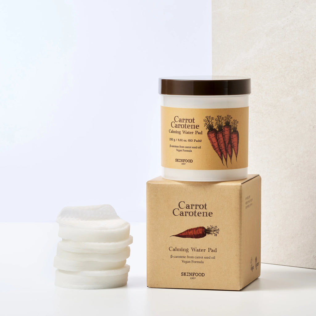 Skinfood Carrot Carotene Calming Water Pad 250ml / 60pads – Toner Pad | Korean Skincare Canada - VGLE