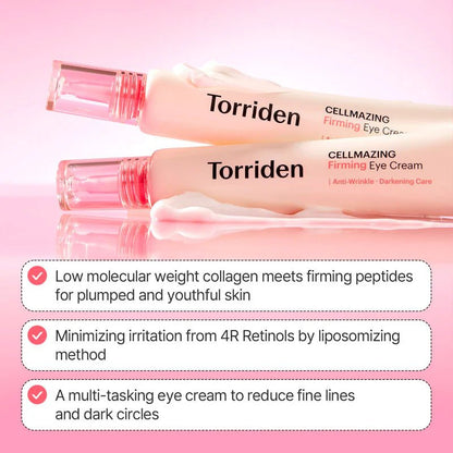Torriden Cellmazing Small Molecule Collagen Firming Eye Cream 30ml – Eye Cream | Korean Skincare Canada - VGLE